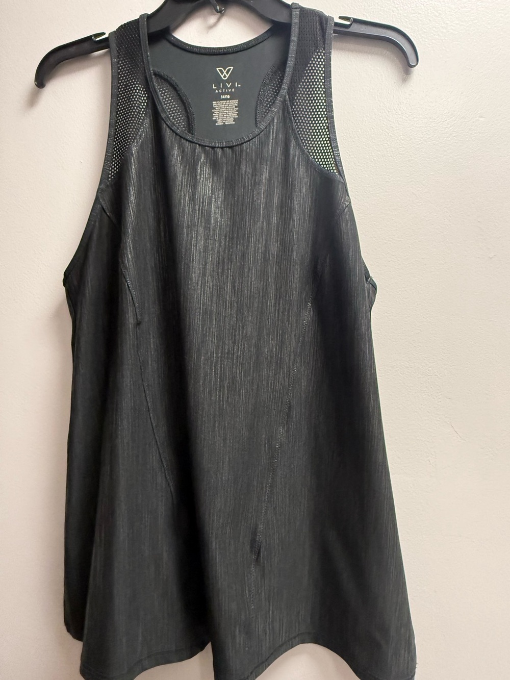 2/$29 on $29 Tops. NWOT Active Lane Bryant Black Metallic Racerback Tank 14/16